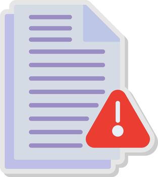 Error File Flat Shadow Design vector