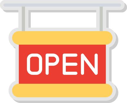 Open Flat Shadow Design vector