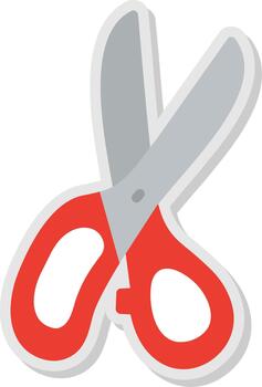 Scissors Flat Shadow Design vector