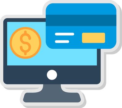 pago método plano sombra diseño vector