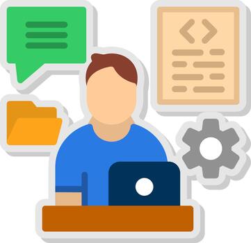 Multitask Flat Shadow Design vector