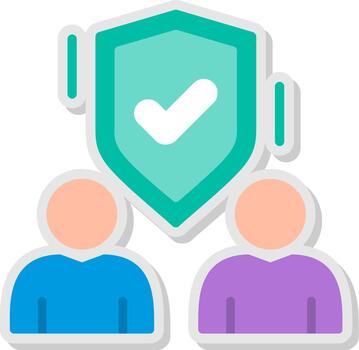 fiabilidad plano sombra diseño vector