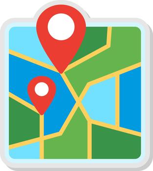 Map Location Flat Shadow Design vector