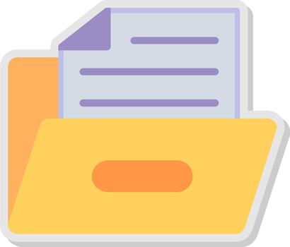 carpeta plano sombra diseño vector