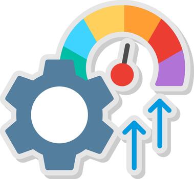 Efficiency Flat Shadow Design vector