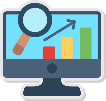 Data Analytics Flat Shadow Design vector