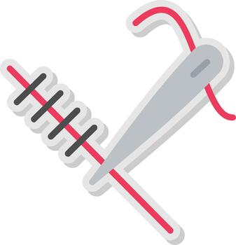 Stitching Flat Shadow Design vector