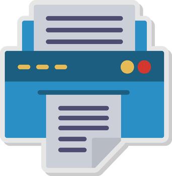 Printer Flat Shadow Design vector