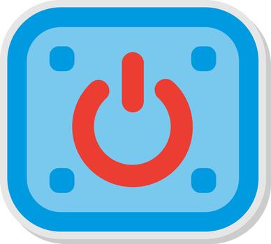 Power Button Flat Shadow Design vector