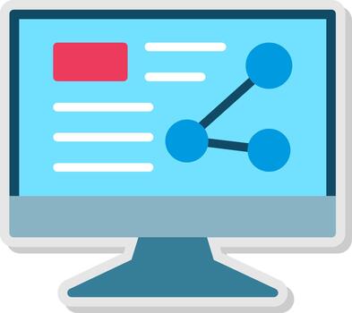 Monitor Flat Shadow Design vector