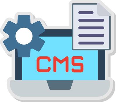 Cms Flat Shadow Design vector