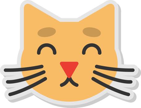 Cat Flat Shadow Design vector