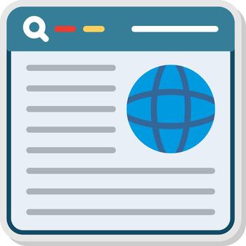 Web Browser Flat Shadow Design vector