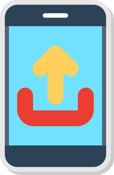 Upload Flat Shadow Design vector