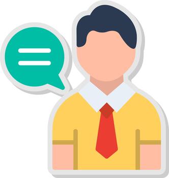 Interview Flat Shadow Design vector