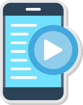 Play Button Flat Shadow Design vector