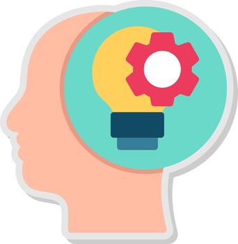 Knowledge Flat Shadow Design vector