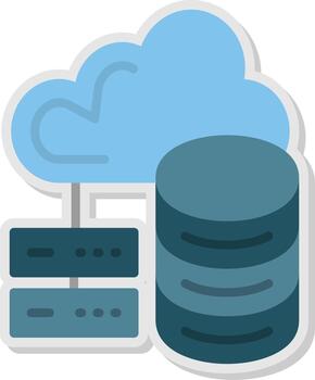 Database Flat Shadow Design vector