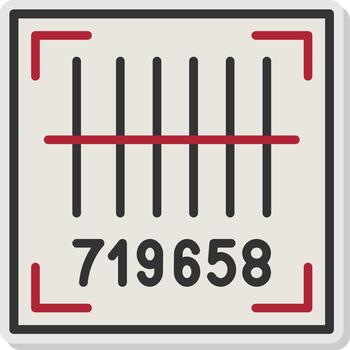 Bar Code Flat Shadow Design vector