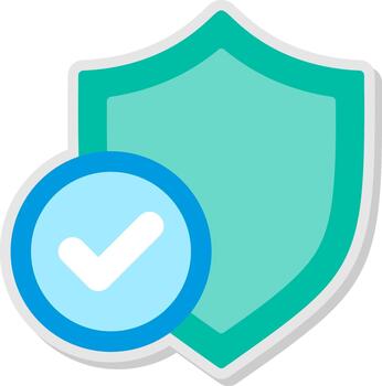 Shield Flat Shadow Design vector