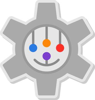 Setting Flat Shadow Design vector