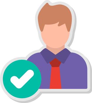 Candidate Flat Shadow Design vector