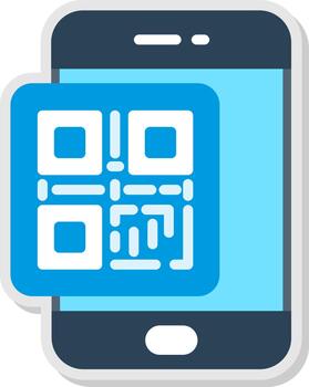 qr código plano sombra diseño vector