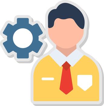 Manager Flat Shadow Design vector