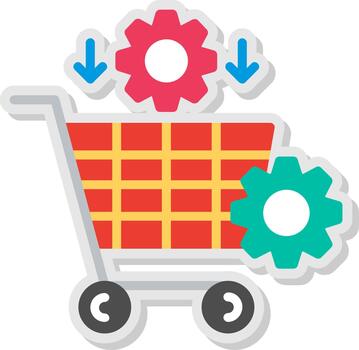 Procurement Flat Shadow Design vector