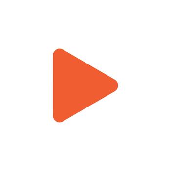 Simple Rounded Play Button Arrow Direction Navigation Interface Element vector