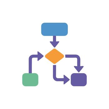 Colorful Simple Flowchart Diagram Algorithm Scheme Process Chart vector