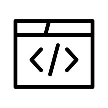 Coding programming development software code technology script developer icon vector