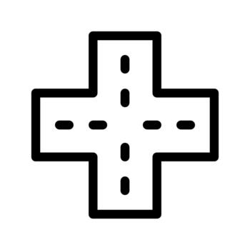 intersección tráfico icono vector