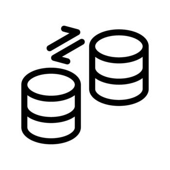 Database storage server data system digital icon vector