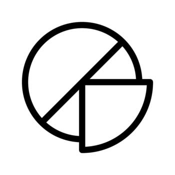 Pie Chart data analytics statistics graph icon vector