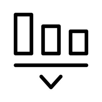 Graph Arrow Down decline decrease trend analytics icon vector