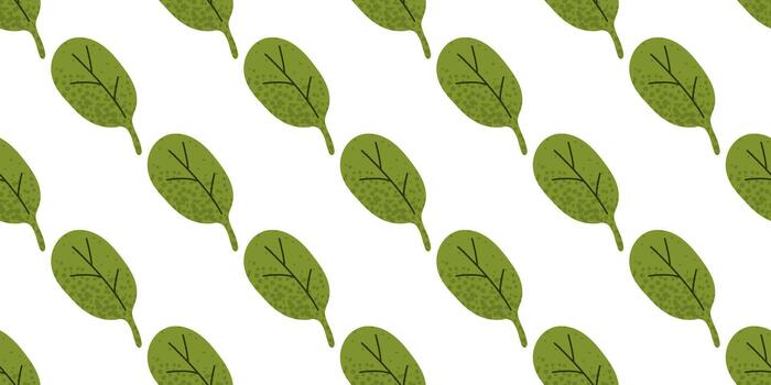 Spinach Leaf Seamless Simple Pattern vector