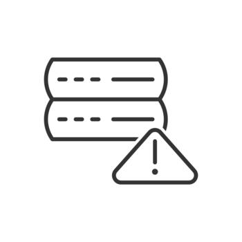 Server Error Icon - Database Alert Icon vector