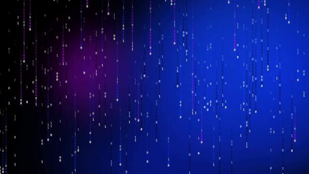 Digital Regen binär Code Hintergrund video