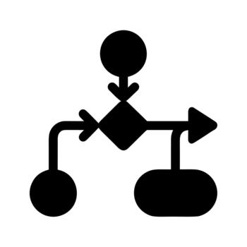 sencillo sólido diagrama de flujo diagrama esquema estructura organización proceso gráfico icono vector