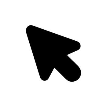 Simple Flat Style Computer Pointer Mouse Cursor Shape Arrow Icon vector