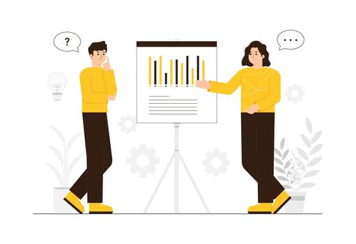 negocio investigación y estadístico análisis concepto vector