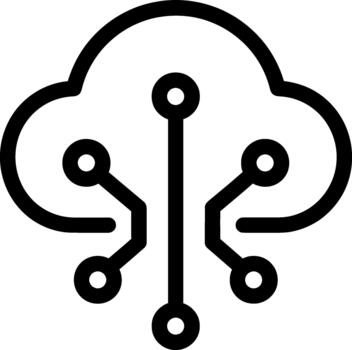 Cloud Computing System Network Technology Connection 50 70 Chars vector