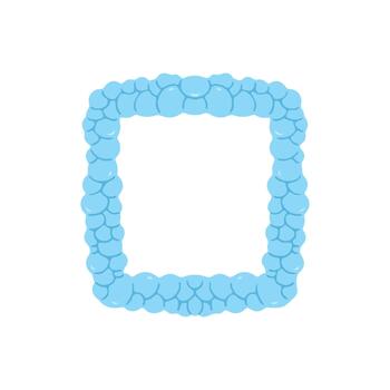 Blue Bubble Frame Rectangular Border vector