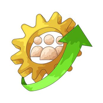 Teamwork and Progress vector