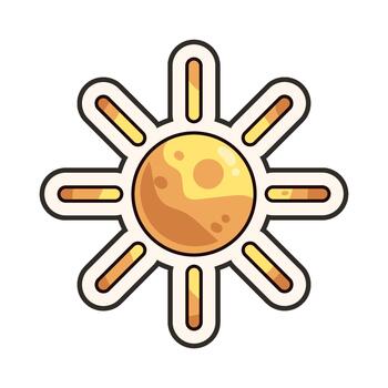 sol con rayos vector