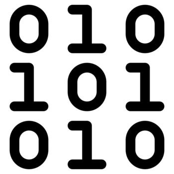 Binary code, a symbol for binary digits vector