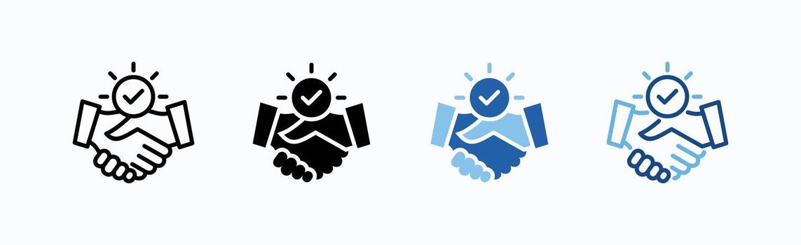 compromiso icono sábana múltiple estilo colección aislado vector