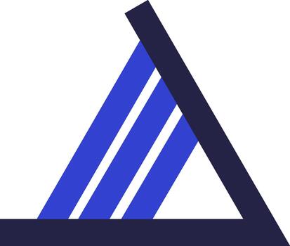 Triangular logo acute angle vector