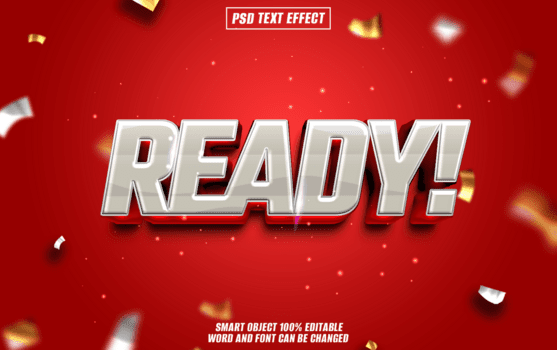 prêt 3d texte effet psd